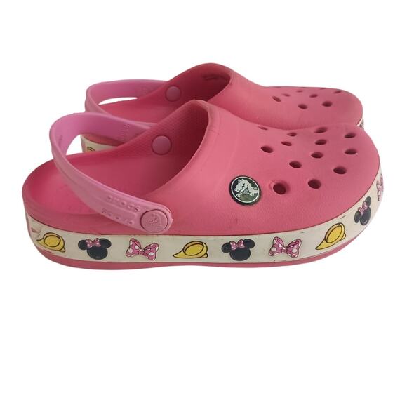 Minnie Mouse Disney Pink Crocs Clogs Size C12 - Picture 4 of 10
